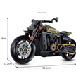 1:8 Military-Green Retro Cruiser Motorcycle Building Kit