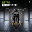 1:8 Military-Green Retro Cruiser Motorcycle Building Kit