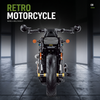 1:8 Military-Green Retro Cruiser Motorcycle Building Kit