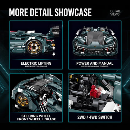 Millanio 1:8 Concept Supercar Building Set