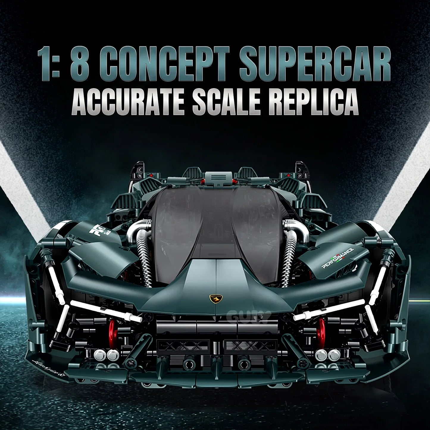 Millanio 1:8 Concept Supercar Building Set