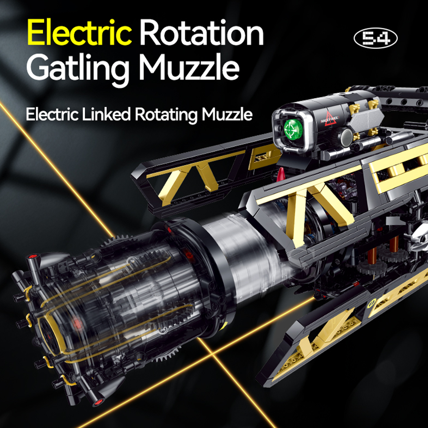 Motorised Rotary-Barrel Kinetic Blaster Building Kit