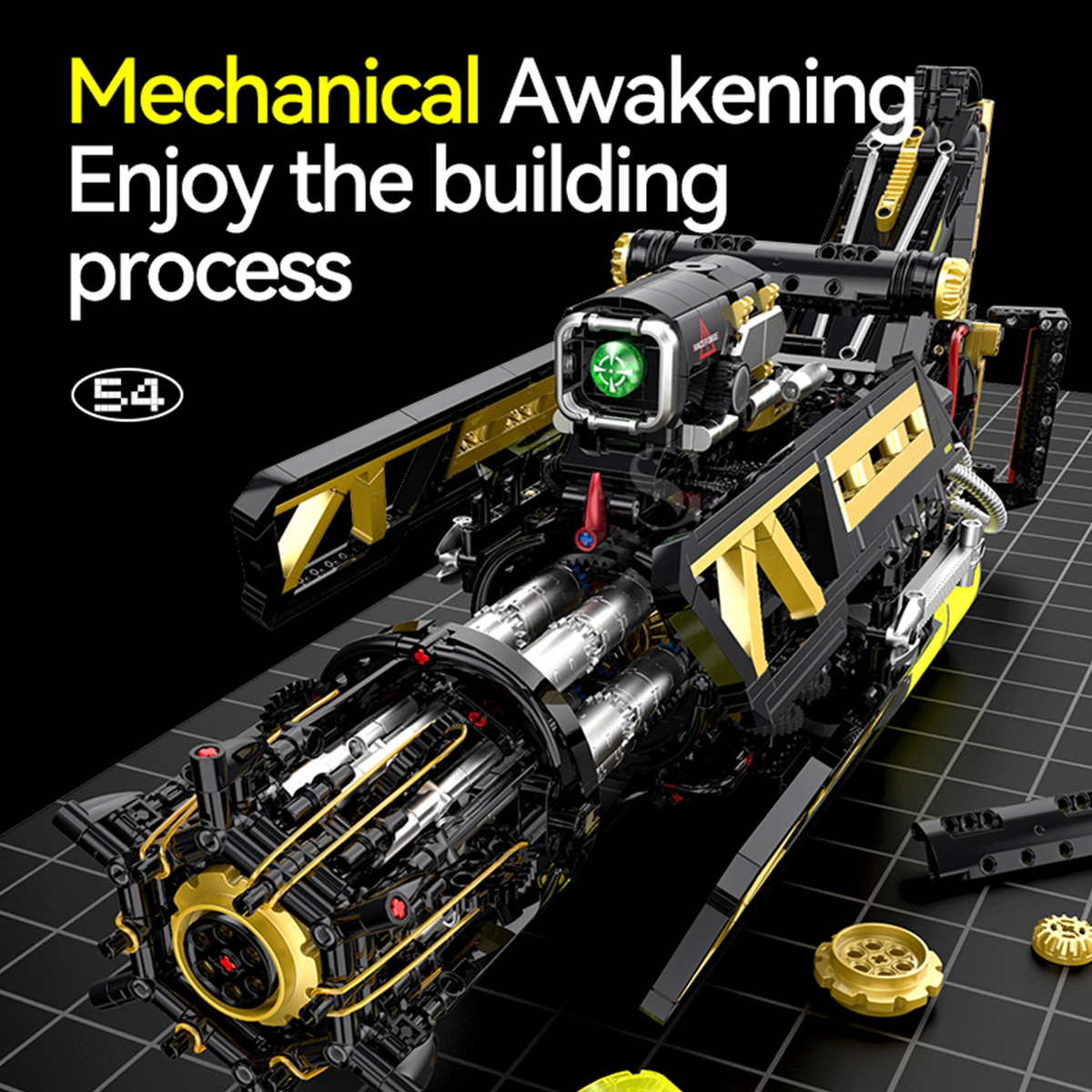 Motorised Rotary-Barrel Kinetic Blaster Building Kit