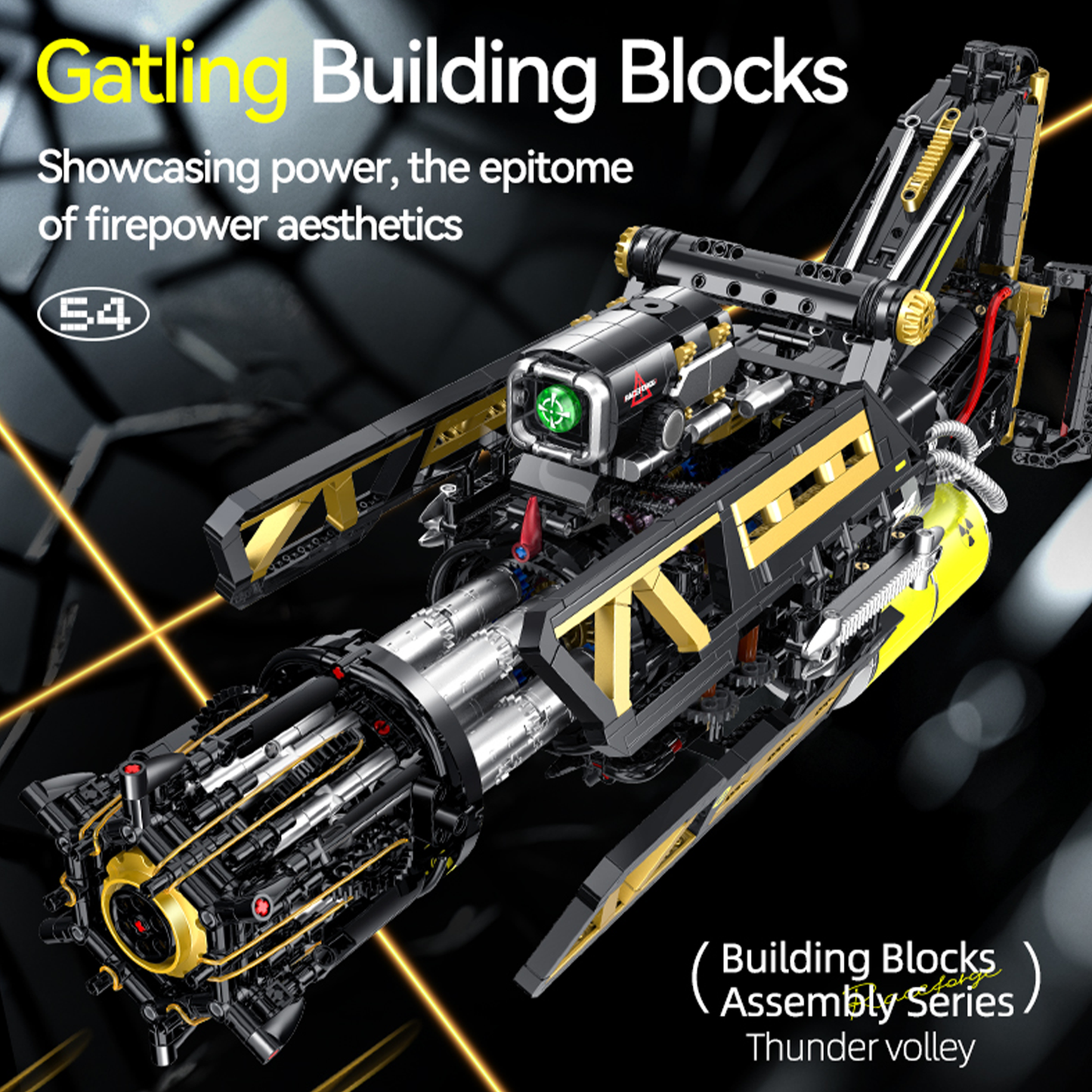 Motorised Rotary-Barrel Kinetic Blaster Building Kit