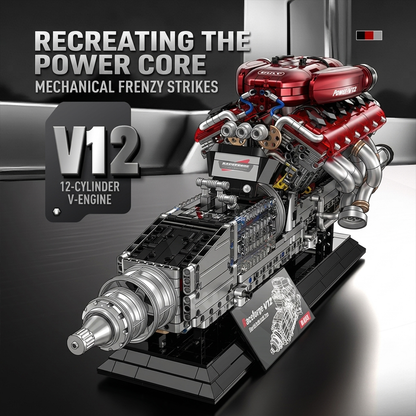 Motorized V12 Engine Building Model Kit