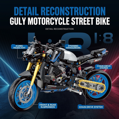 1:8 Naked Street Motorcycle Building Kit