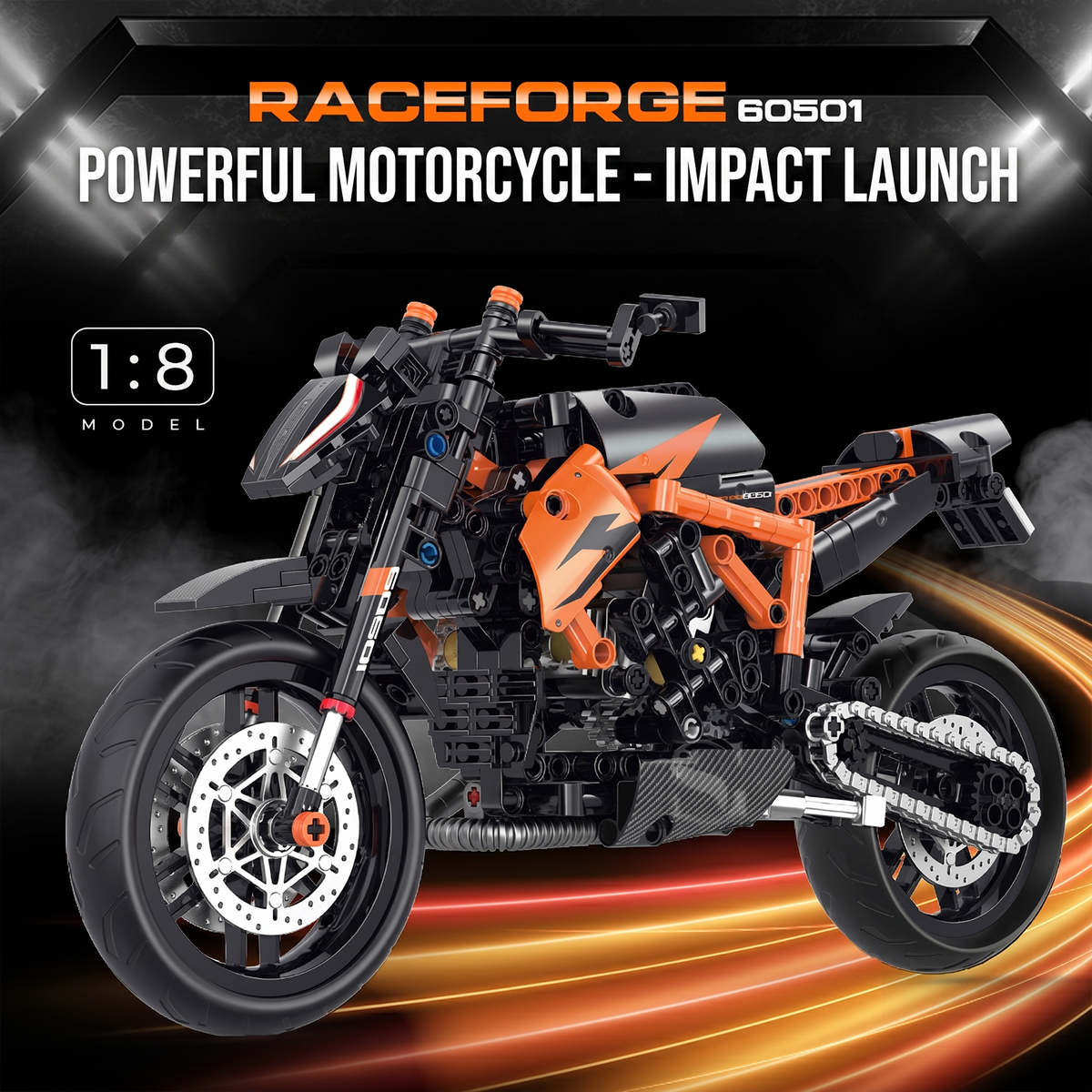 1:8 Naked Street Motorcycle Building Kit
