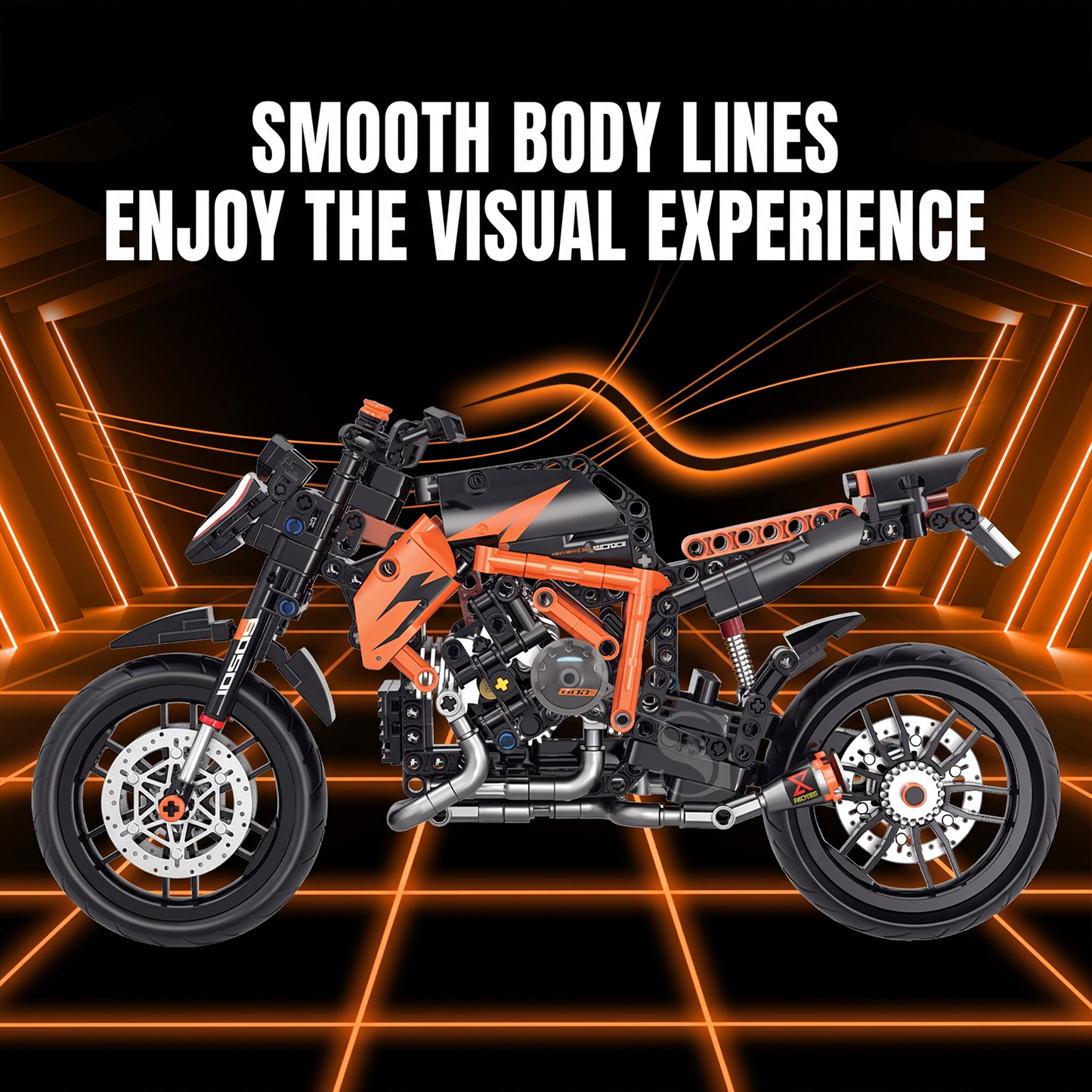 1:8 Naked Street Motorcycle Building Kit