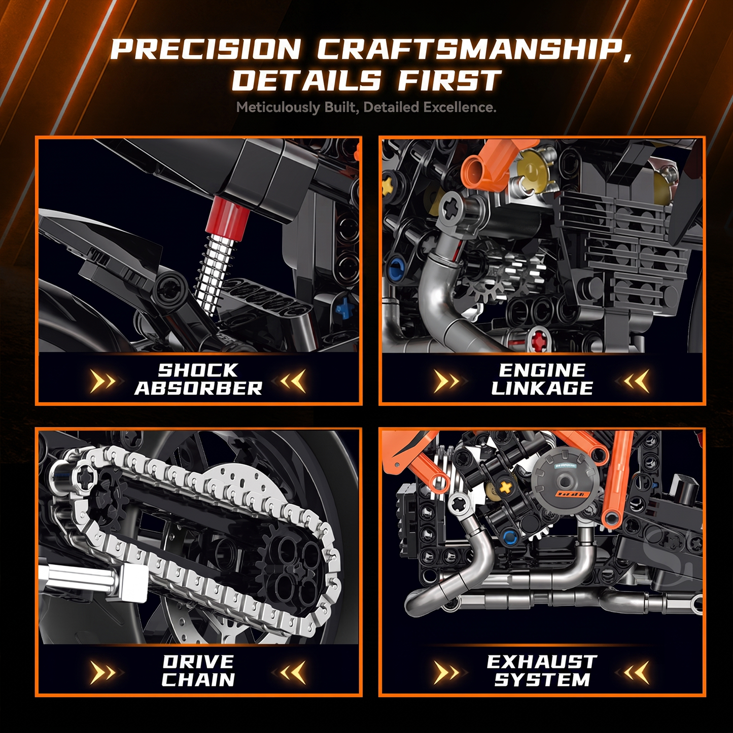 1:8 Naked Street Motorcycle Building Kit