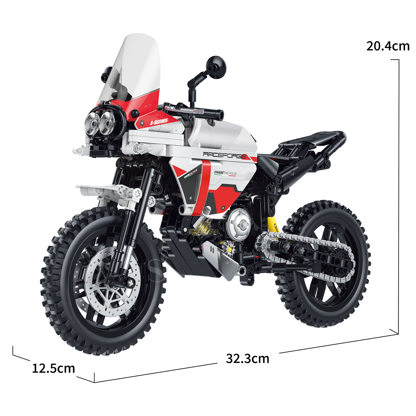 1:8 Off-Road Adventure Motorcycle Building Kit