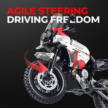 1:8 Off-Road Adventure Motorcycle Building Kit