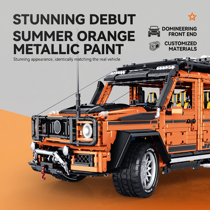 1:8 Off-Road Explorer SUV Building Set — Metallic Orange