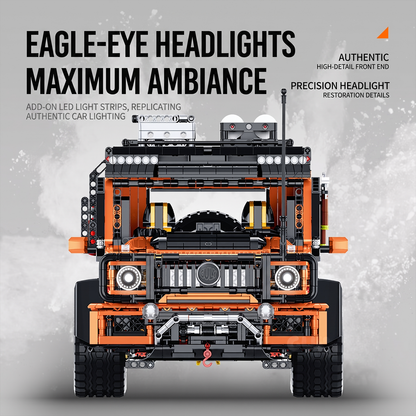 1:8 Off-Road Explorer SUV Building Set — Metallic Orange