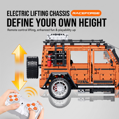 1:8 Off-Road Explorer SUV Building Set — Metallic Orange