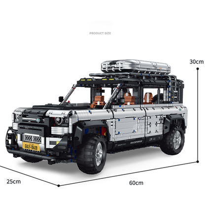1:8 Off-Road SUV Building Set — Electroplated Silver
