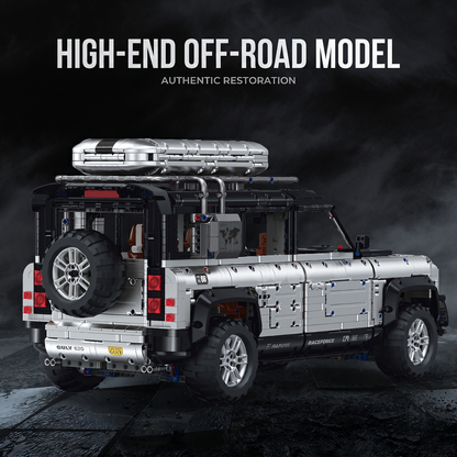 1:8 Off-Road SUV Building Set — Electroplated Silver