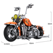 1:5 Orange Chopper Cruiser Motorcycle Building Set