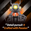 1:5 Orange Chopper Cruiser Motorcycle Building Set