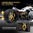 1:5 Pearl-White Custom Cruiser Motorcycle Building Kit