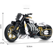 1:5 Pearl-White Custom Cruiser Motorcycle Building Kit