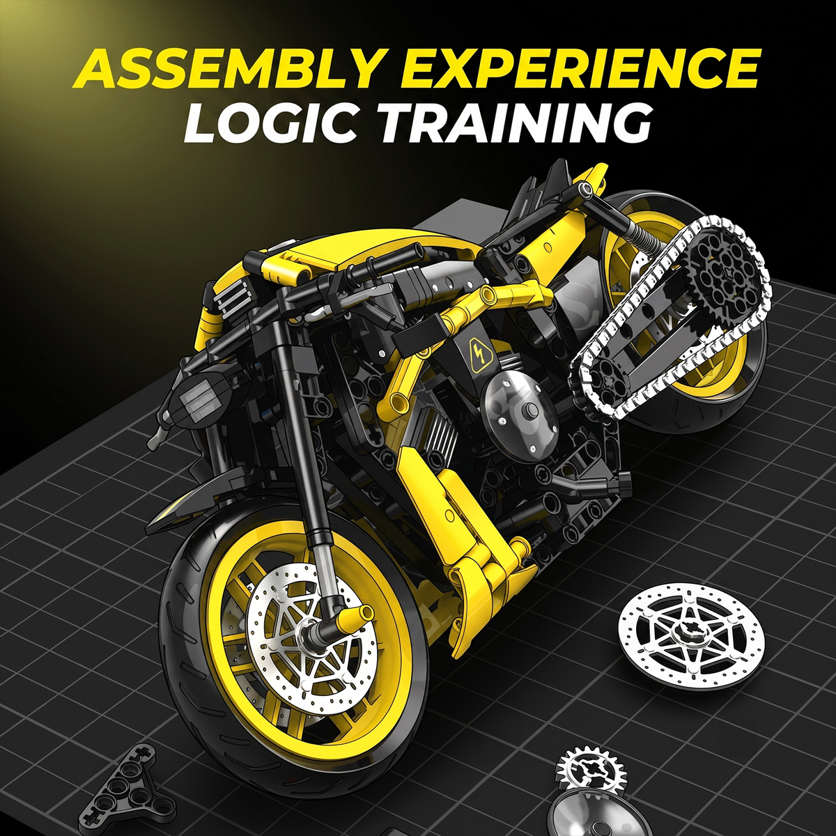 1:8 Power-Cruiser Motorcycle Building Kit
