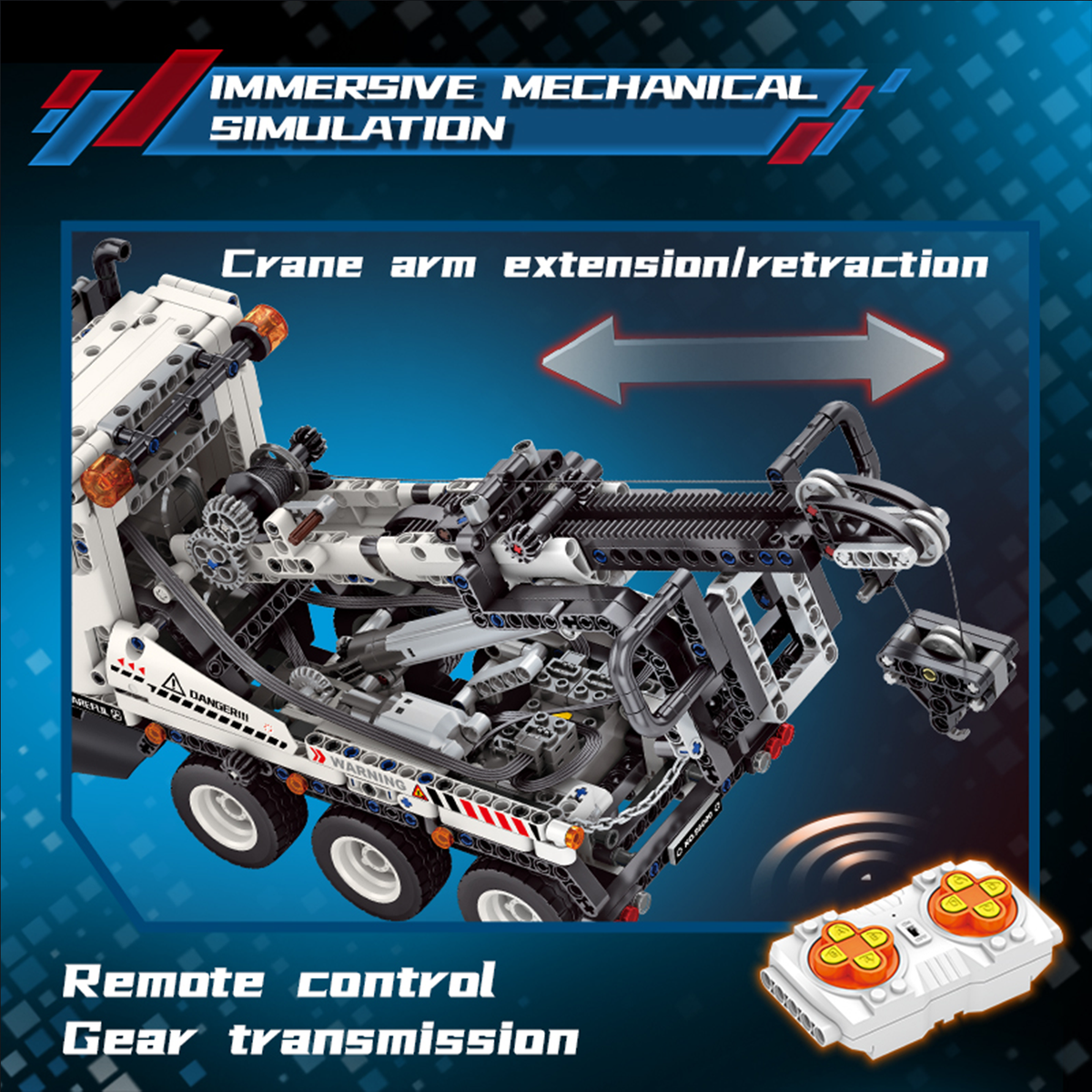 6-in-1 RC Engineering Wrecker Tow Truck Building Set