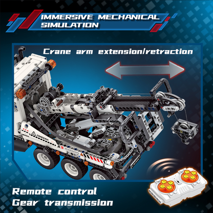 6-in-1 RC Engineering Wrecker Tow Truck Building Set