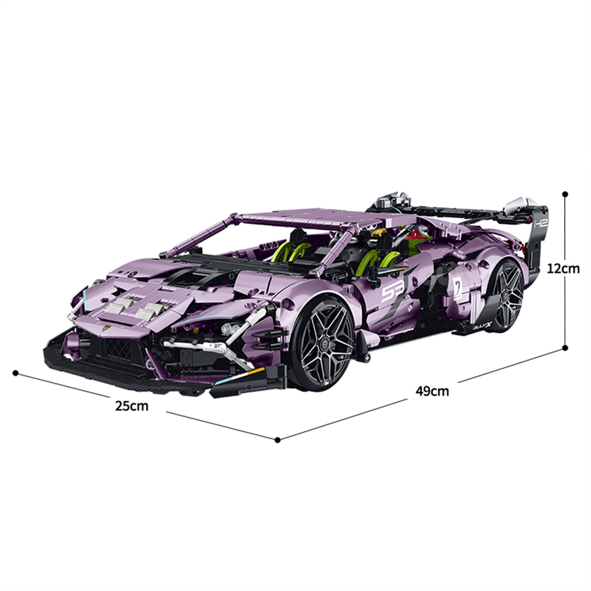 1:10 RC Drift Hypercar Building Set — Mist Purple