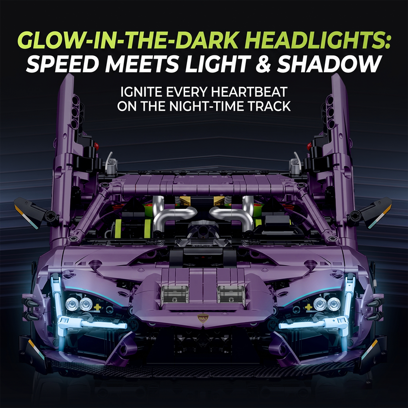 1:10 RC Drift Hypercar Building Set — Mist Purple