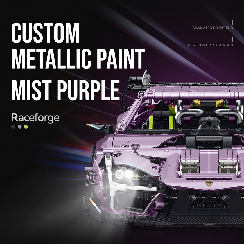 1:10 RC Drift Hypercar Building Set — Mist Purple
