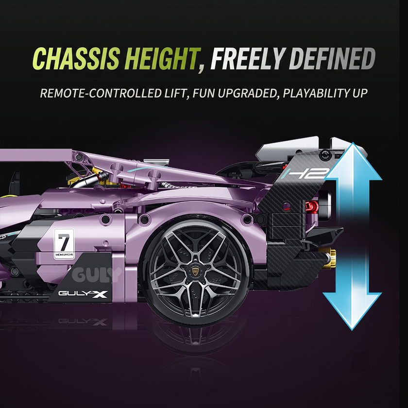 1:10 RC Drift Hypercar Building Set — Mist Purple