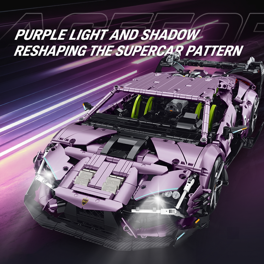 1:10 RC Drift Hypercar Building Set — Mist Purple