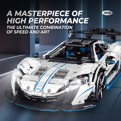 1:10 RC Drift Supercar Building Set — Crystal White