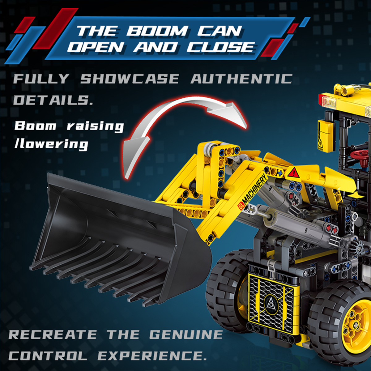6-in-1 RC Wheel Loader Building Set