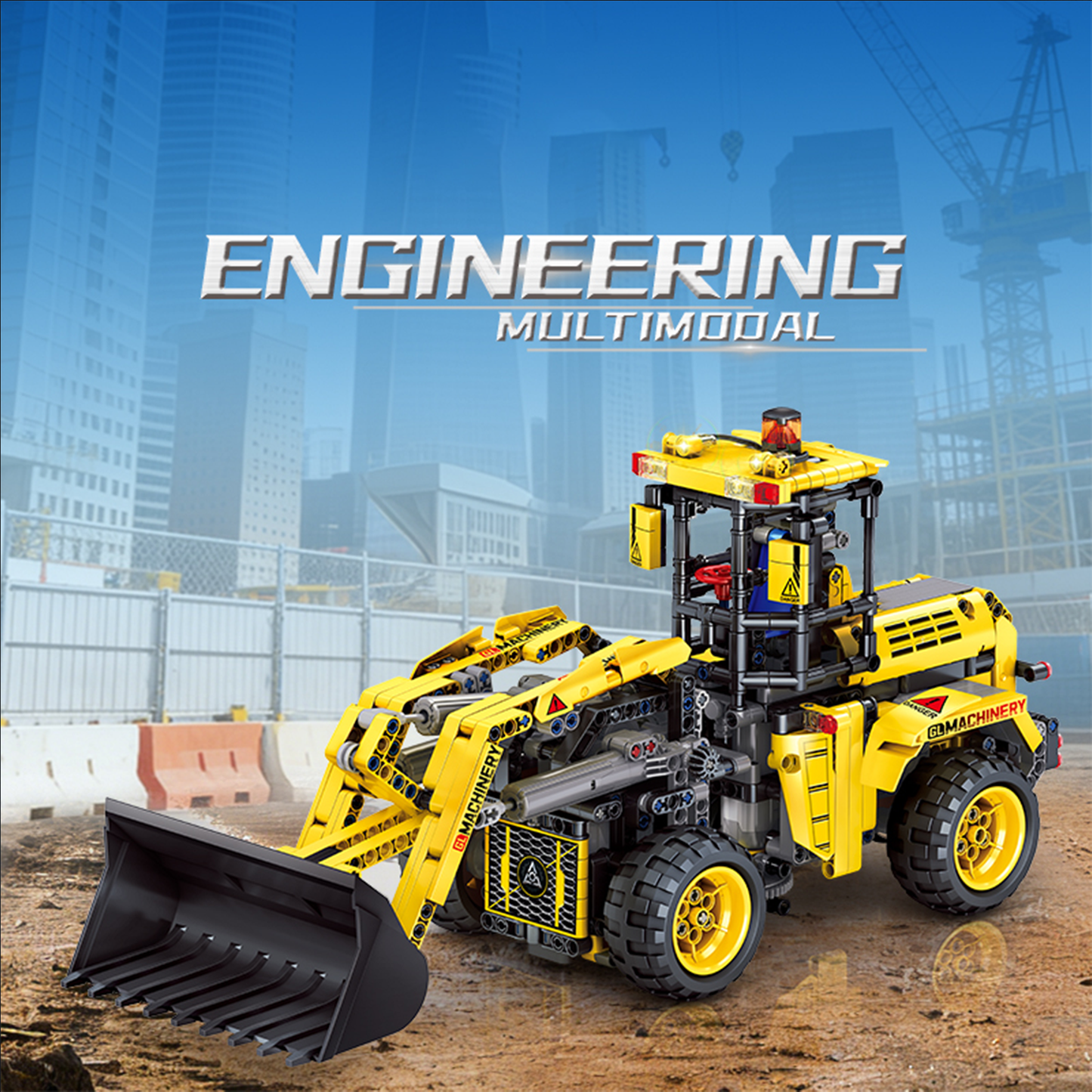 6-in-1 RC Wheel Loader Building Set