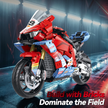 1:5 Racing Motorcycle – Red/Blue Livery Building Set