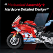 1:5 Racing Motorcycle – Red/Blue Livery Building Set