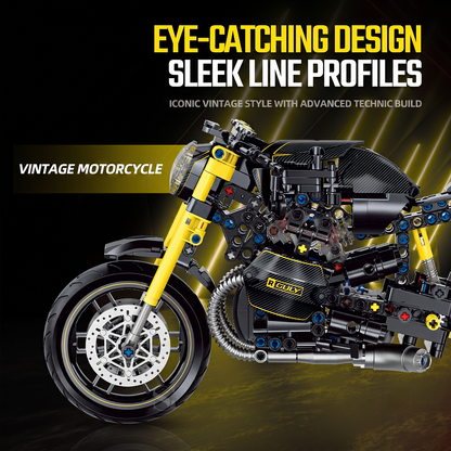 1:8 Retro Naked Roadster Motorcycle Building Kit
