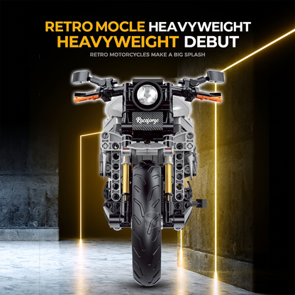 1:8 Retro Naked Street Motorcycle Building Kit