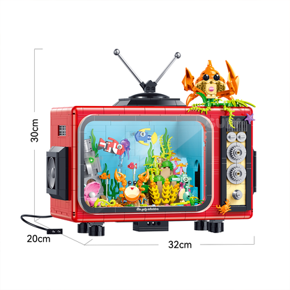 Retro Ocean TV Aquarium Building Kit