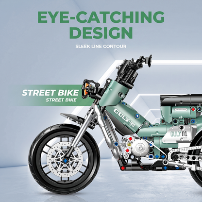 1:8 Retro Trail Motorcycle Building Kit