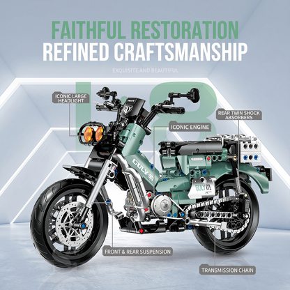 1:8 Retro Trail Motorcycle Building Kit
