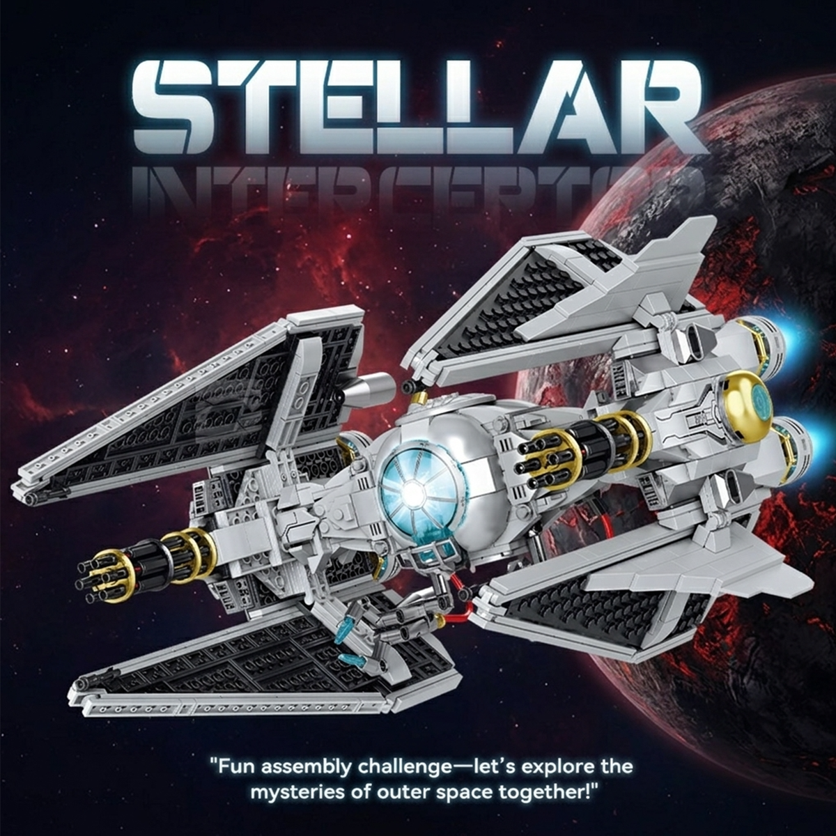 Space Interceptor Starfighter Building Kit