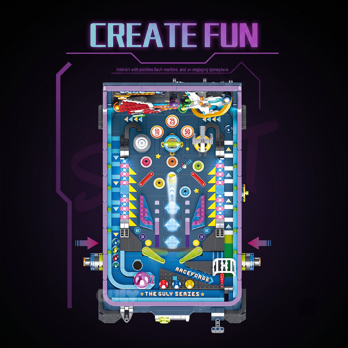 Space Pinball Arcade Table Building Kit