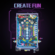 Playable Pinball Machine Building Set – 2,309 Pieces, LED Lights, Music & Motor