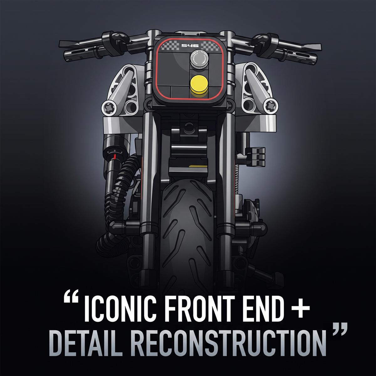 1:8 Street Tracker Motorcycle Building Kit