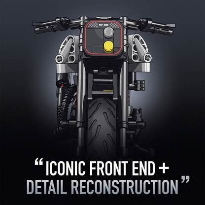 1:8 Street Tracker Motorcycle Building Kit