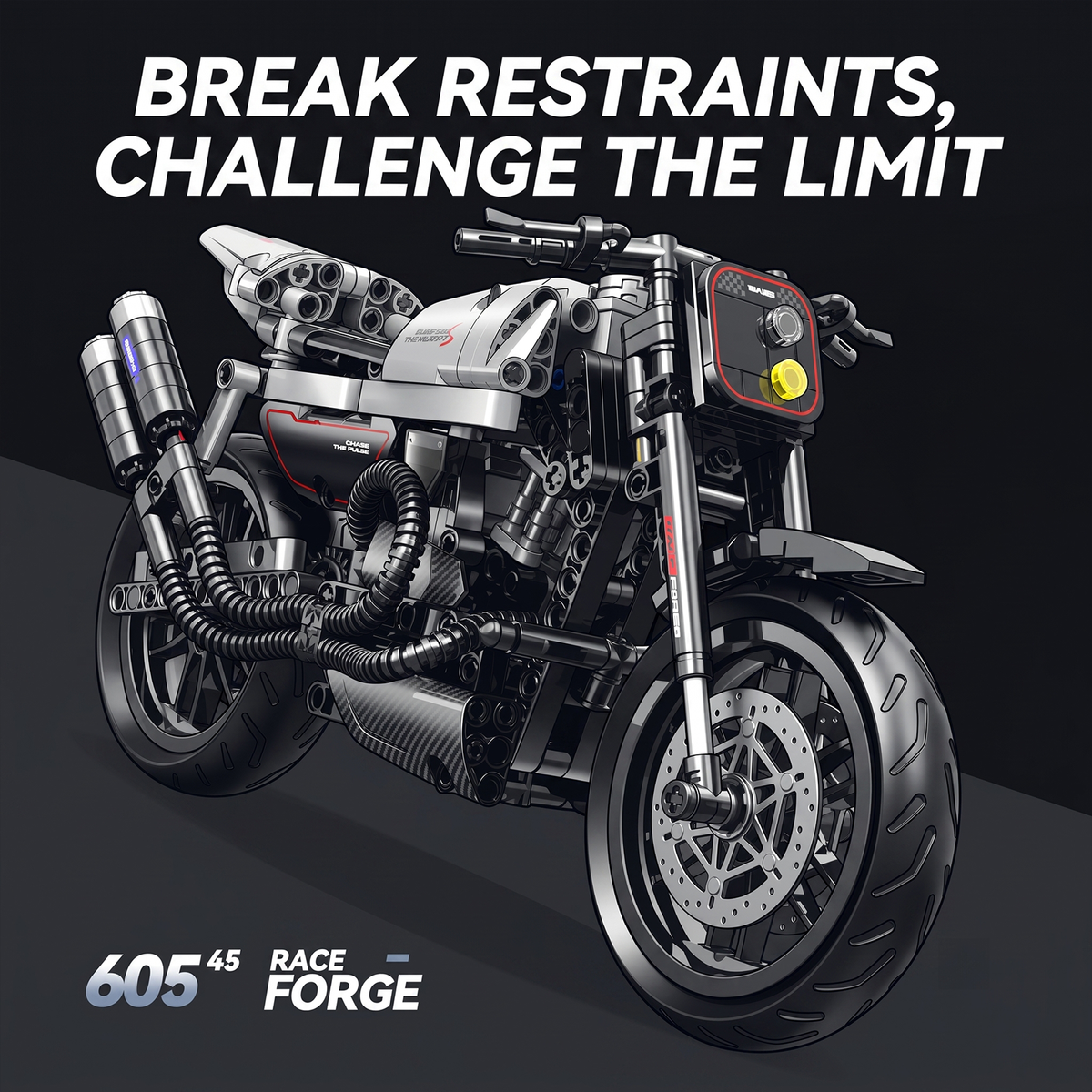 1:8 Street Tracker Motorcycle Building Kit