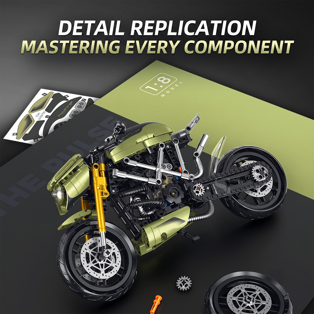 1:8 Streetfighter Motorcycle Building Kit