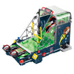Construct this desktop American football stadium with 2272 building bricks. It features spring launch buttons, adjustable motorized goalposts, dual-player manual scoring, controllable LED lighting and vivid match audio. Designed for users aged 14+, ideal for competitive two-player matches, holiday gifting and desktop decoration.